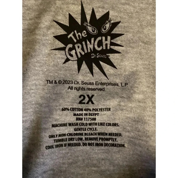Women's The Grinch You're A Mean One Holiday Graphic Tee Top 2X - Picture 4 of 6